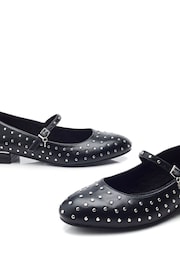 Moda in Pelle Eugeniee Studded Almond Toe Maryjane Black Shoes - Image 4 of 4