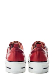 Moda In Pelle Filician Chunky Leather Zip and Lace Up Trainers - Image 3 of 4