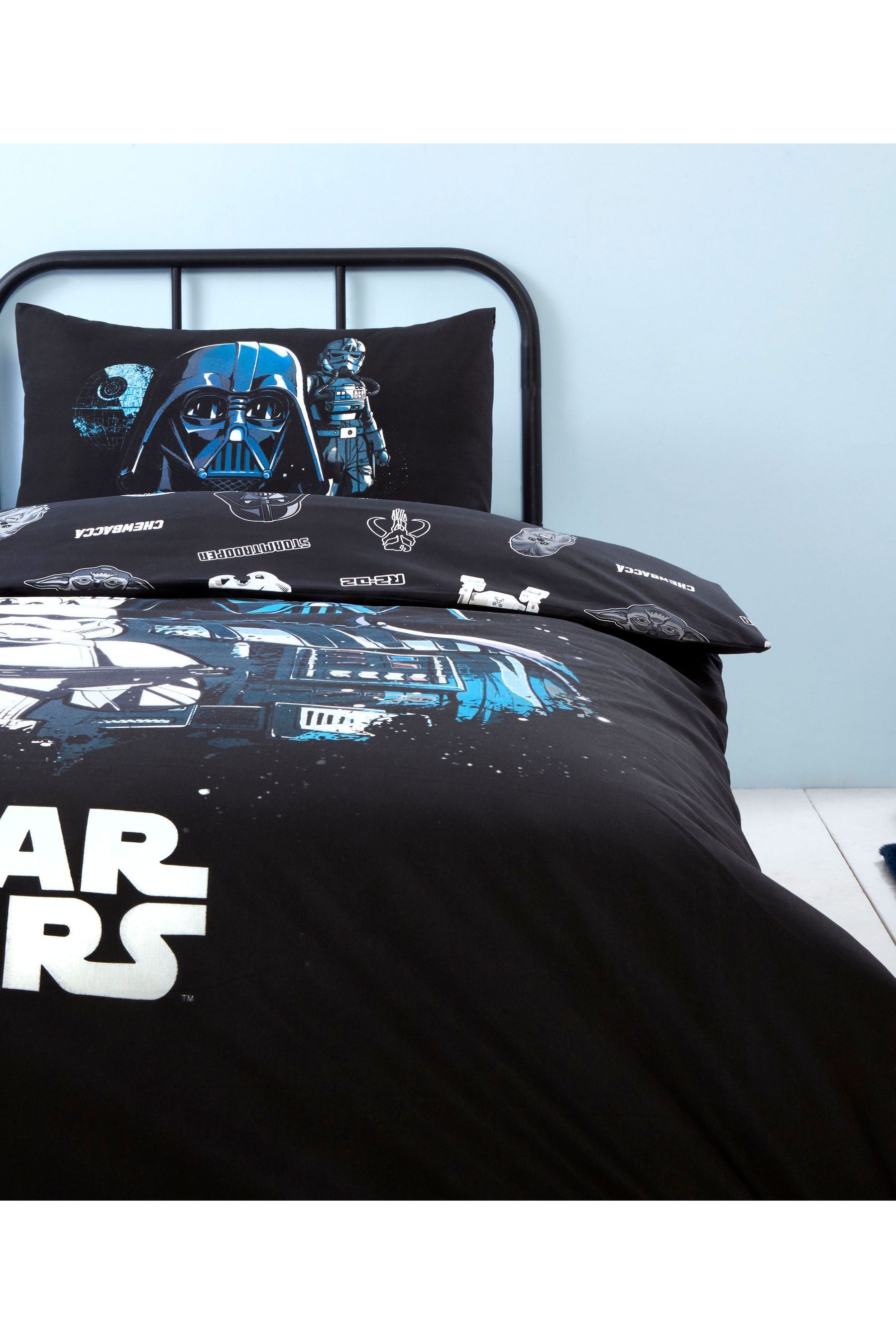 Buy Star Wars Black Reversible Single Duvet Cover and Pillowcase Set from the Next UK online shop
