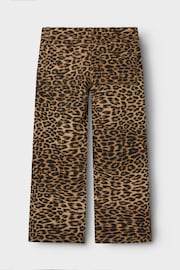 Name It Brown Leopard Print 100% Cotton Straight Leg Jeans - Image 3 of 5