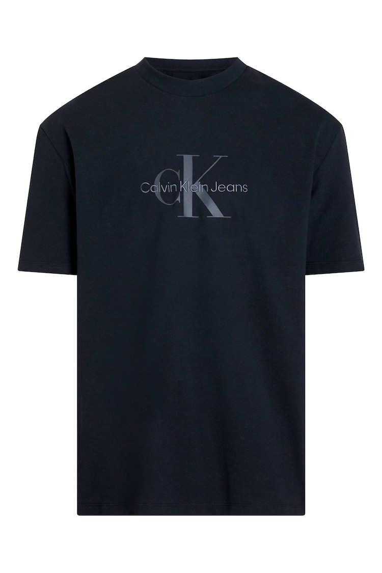 Calvin Klein Black 100% Cotton Short Sleeve Hero Monogram T-Shirt - Image 1 of 1