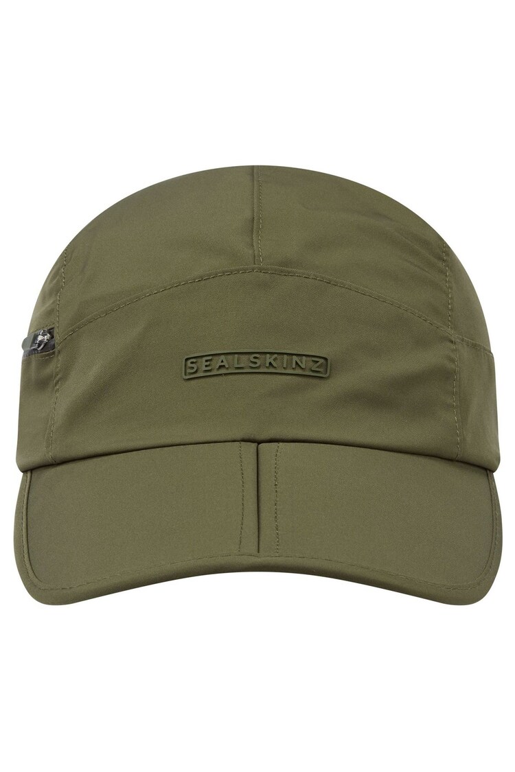 Sealskinz Green Mulbarton Waterproof All Weather Zipped Pocket Cap - Image 1 of 2