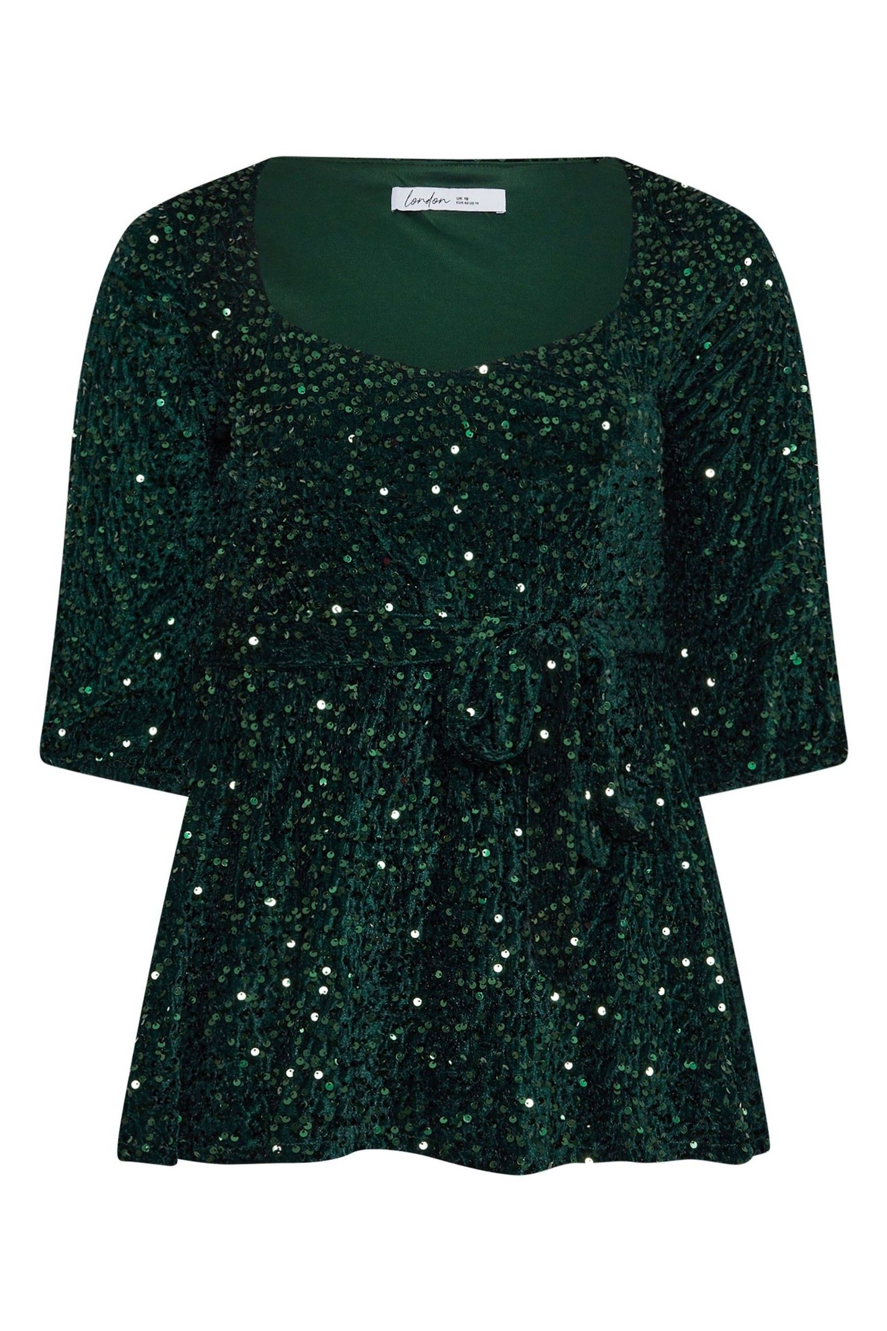 Glitter peplum top hot sale