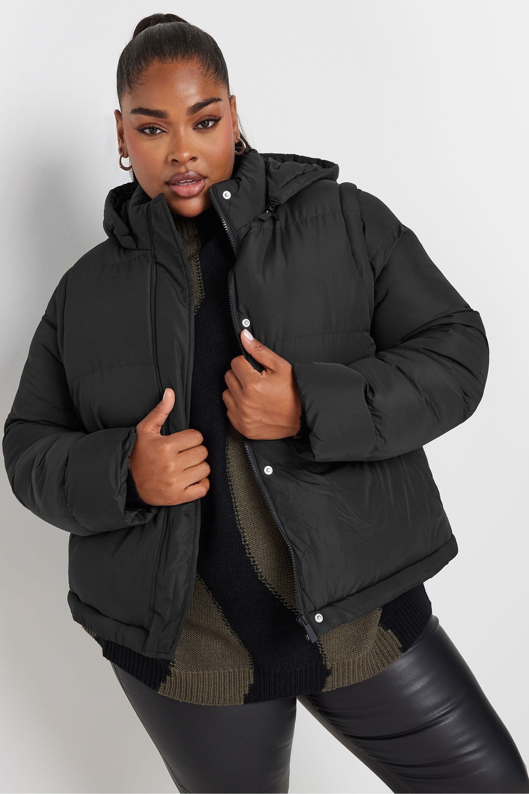 Padded black womens coat outlet