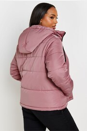 Yours Curve Pink Boxy Short Coat - Image 3 of 6