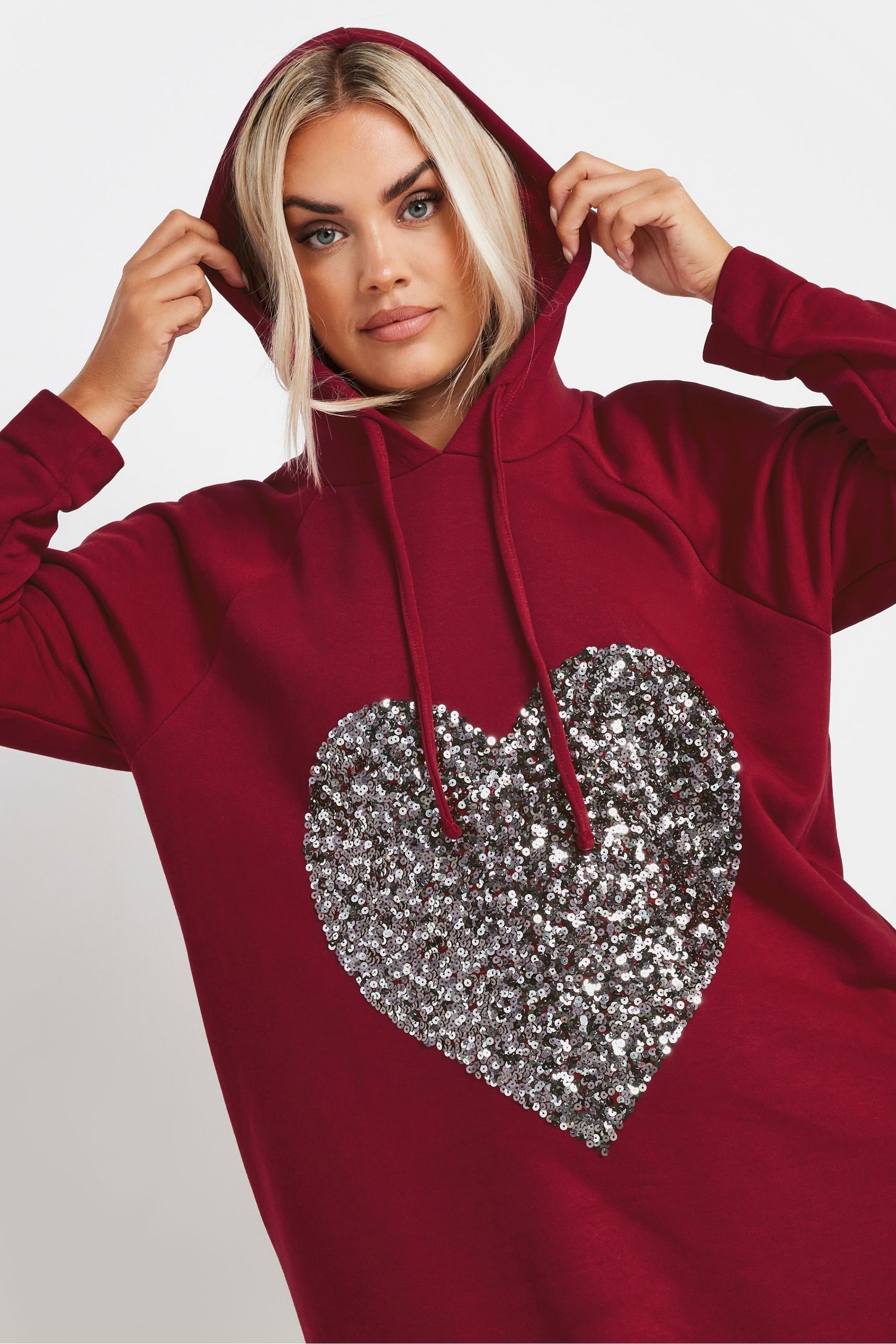 Sequin hoodie dress online