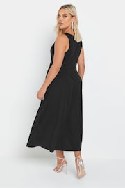 Yours Curve Black Pinafore Square Neck Midaxi Dress - Image 3 of 5