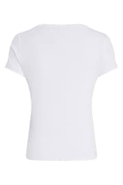 Tommy Jeans White Slim Essential T-Shirt - Image 6 of 7