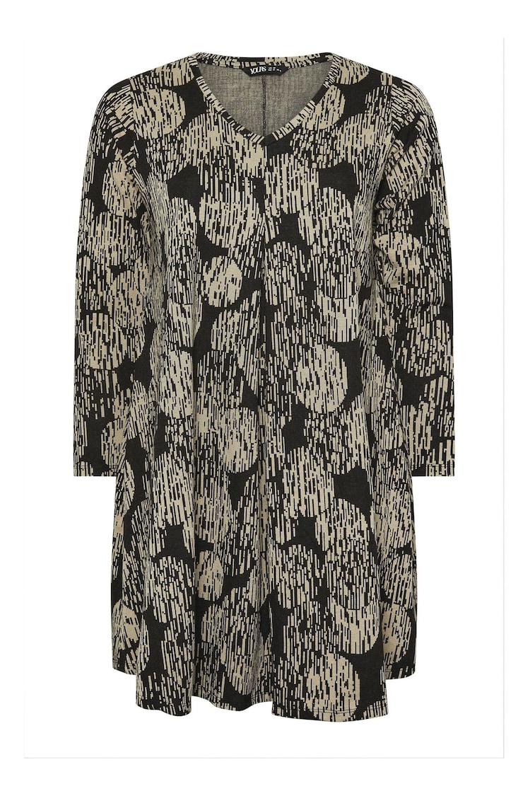 Yours Curve Black Print Dress - Image 5 of 5