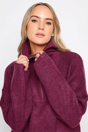 Long Tall Sally Purple Front Funnel Neck Jumper - Image 4 of 4