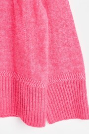 Oliver Bonas Pink Ribbed Trim Knitted Jumper - Image 5 of 6