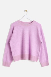 Oliver Bonas Purple Lilac Sparkle Knitted Jumper - Image 1 of 5