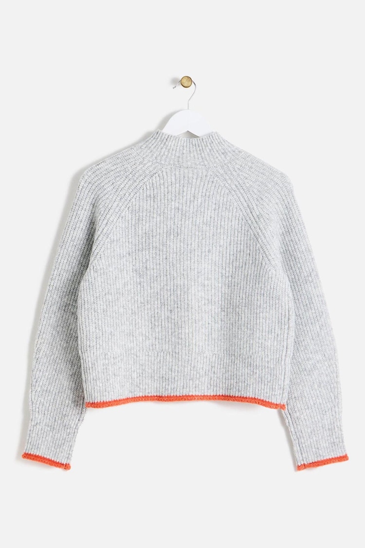 Oliver Bonas Grey Turtle Neck Knitted Jumper - Image 2 of 5