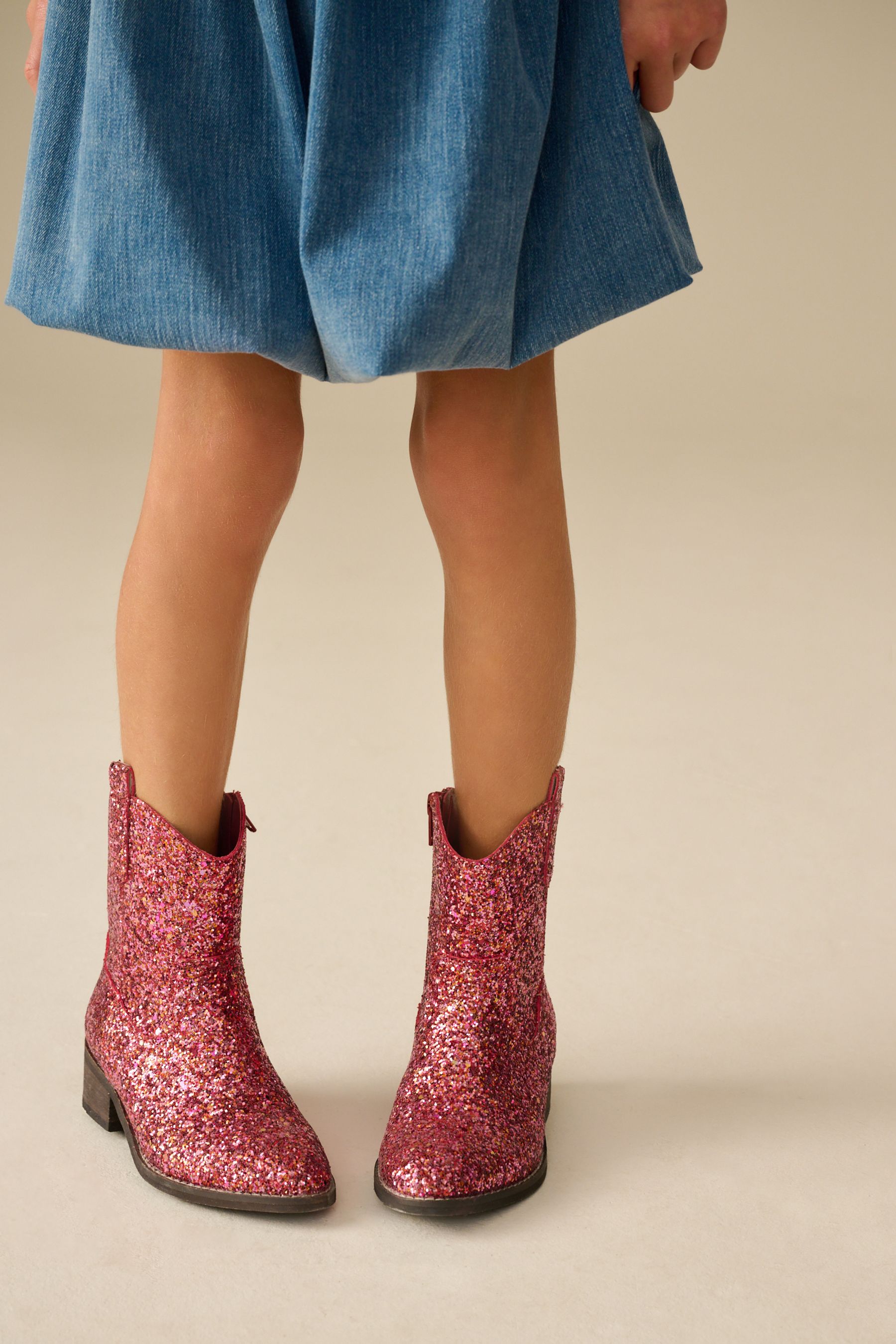 Pink sequin boots outlet