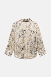 Mint Velvet Cream Snake Effect Print Satin Shirt - Image 4 of 4