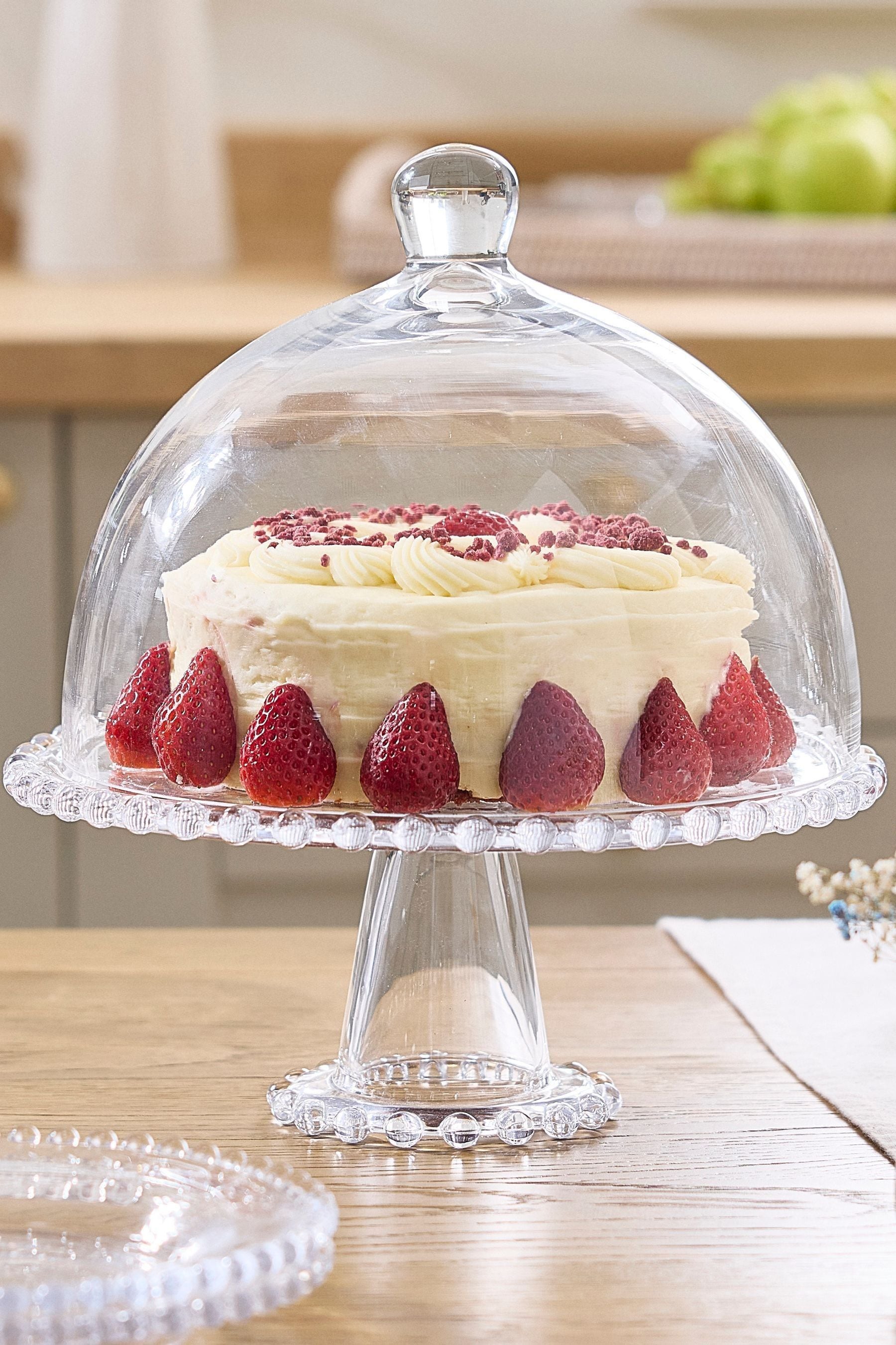 Buy Dibor Clear Bella Perle Glass Cake Stand and Dome from the Next UK online shop