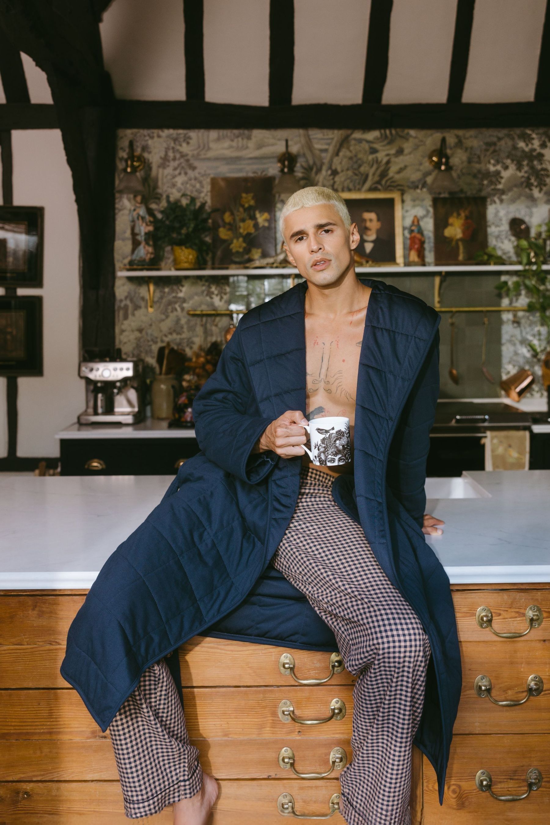 Quilted housecoat online