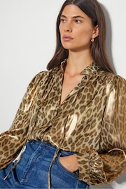 Monsoon Gold Lena Leopard Print Blouse - Image 1 of 4