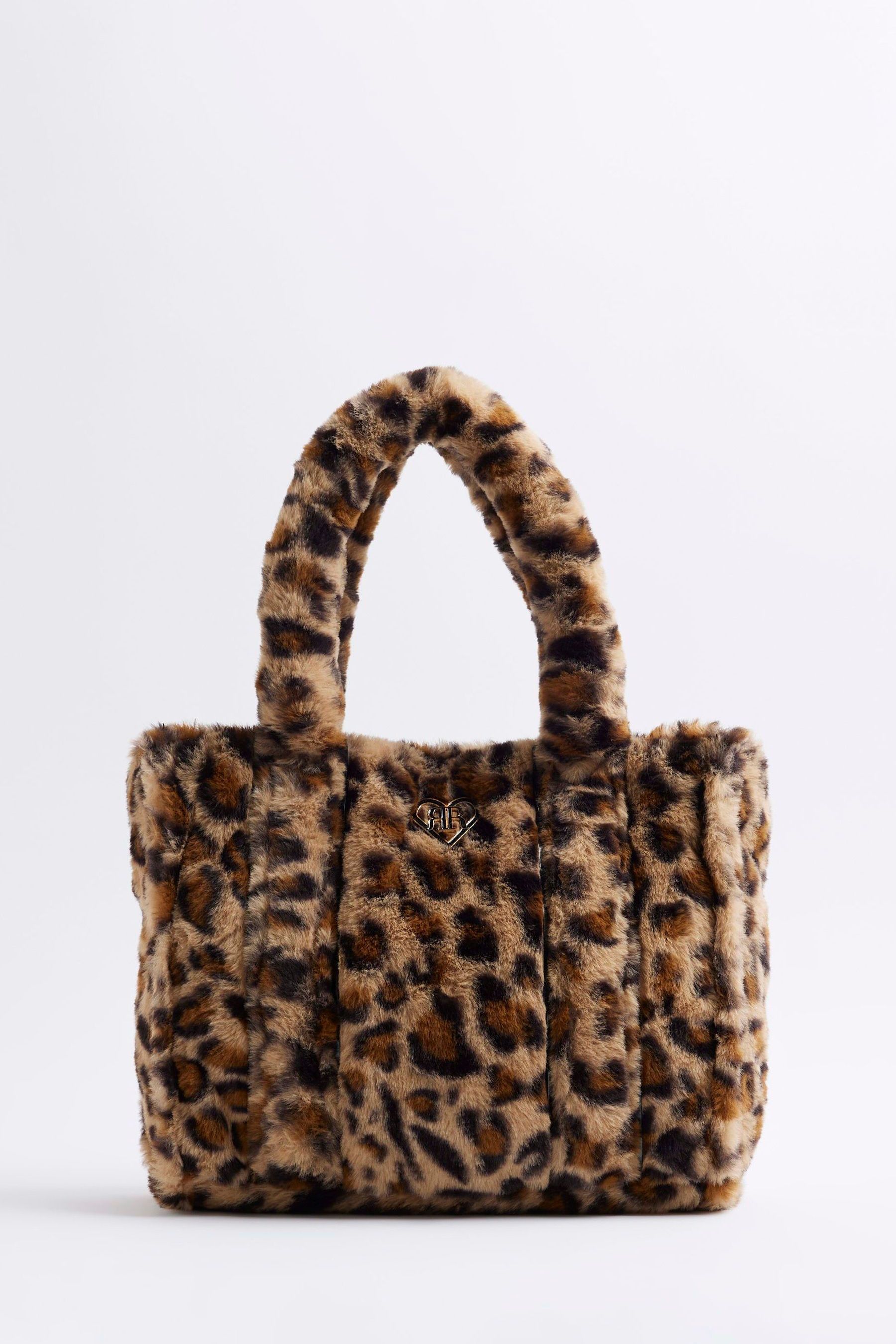 Leopard print handbag river island hot sale