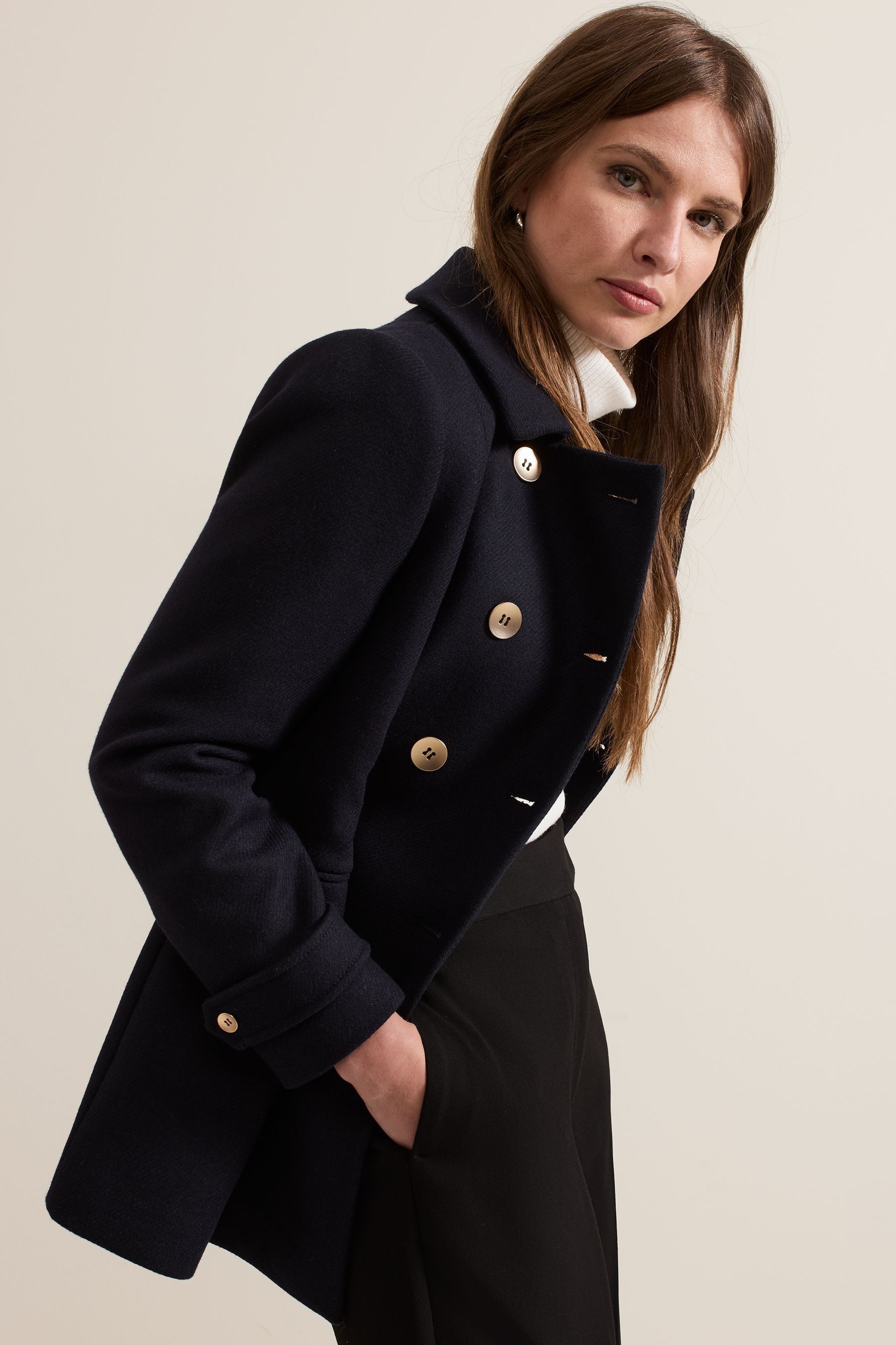 Buy Phase Eight Blue Petite Aurelie Wool Peacoat from the Next UK online shop