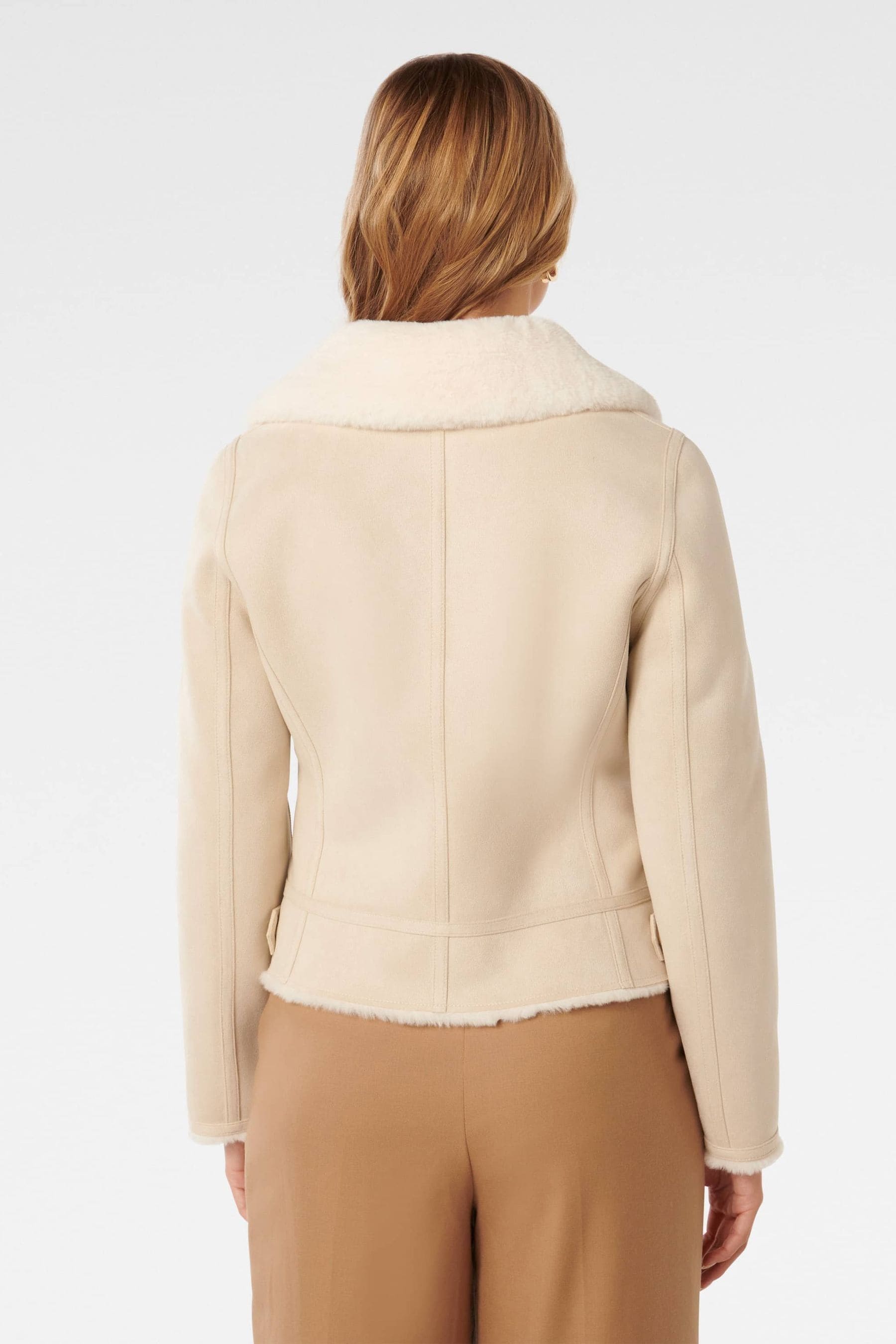 Faux fur aviator sale
