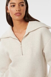 Forever New White Tiana Loungewear Zip Front Sweatshirt - Image 3 of 4