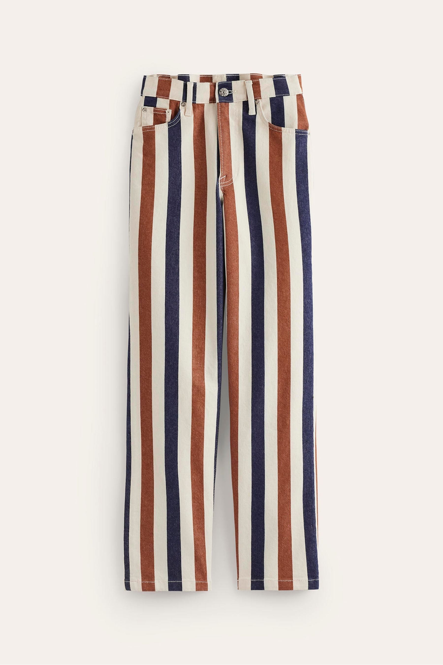 Boden Brown Striped Jeans