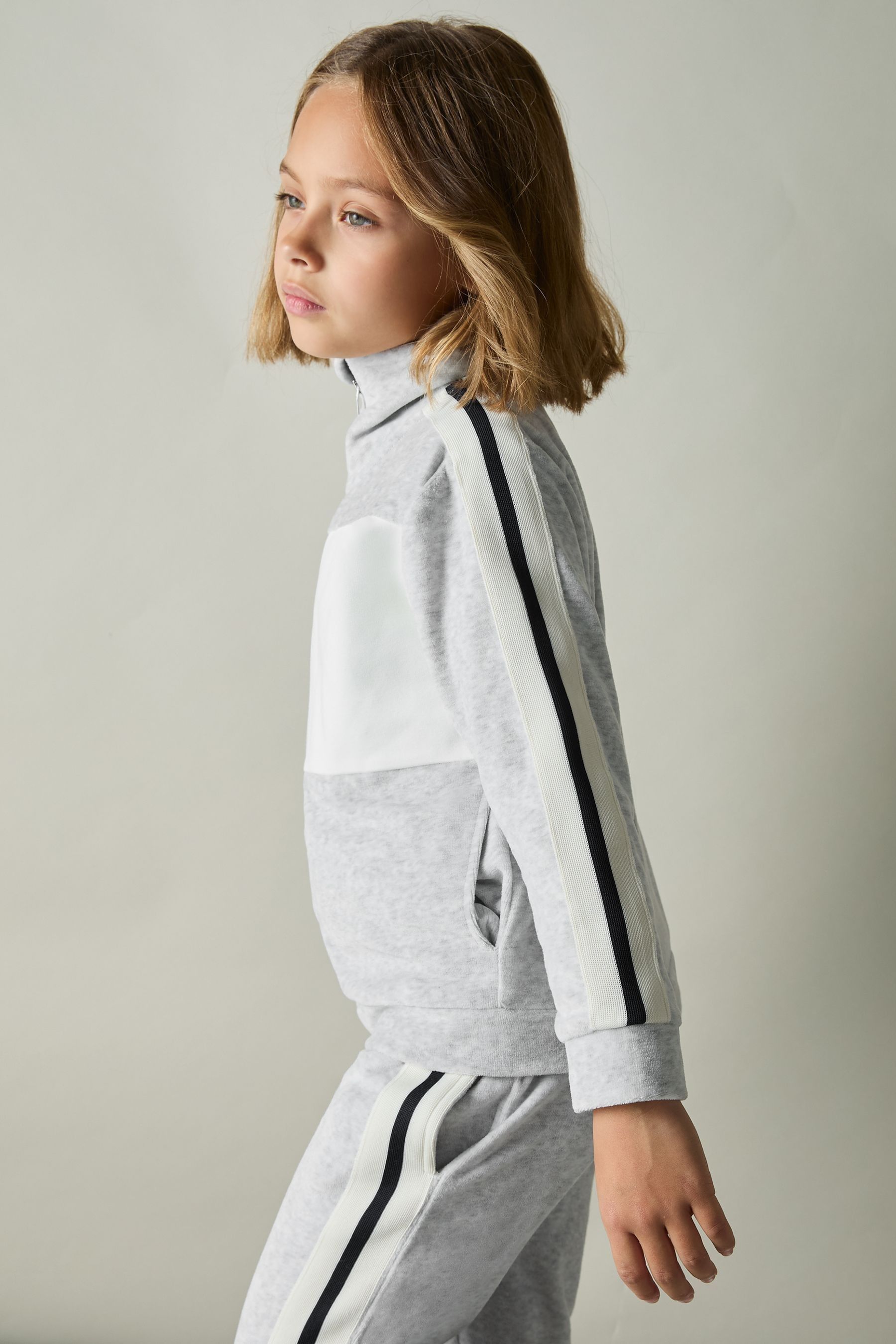 Grey tracksuit top clearance