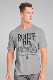 All + Every Grey Route 66 Building America Mens T-Shirt - Image 2 of 4