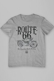 All + Every Grey Route 66 Building America Mens T-Shirt - Image 3 of 4