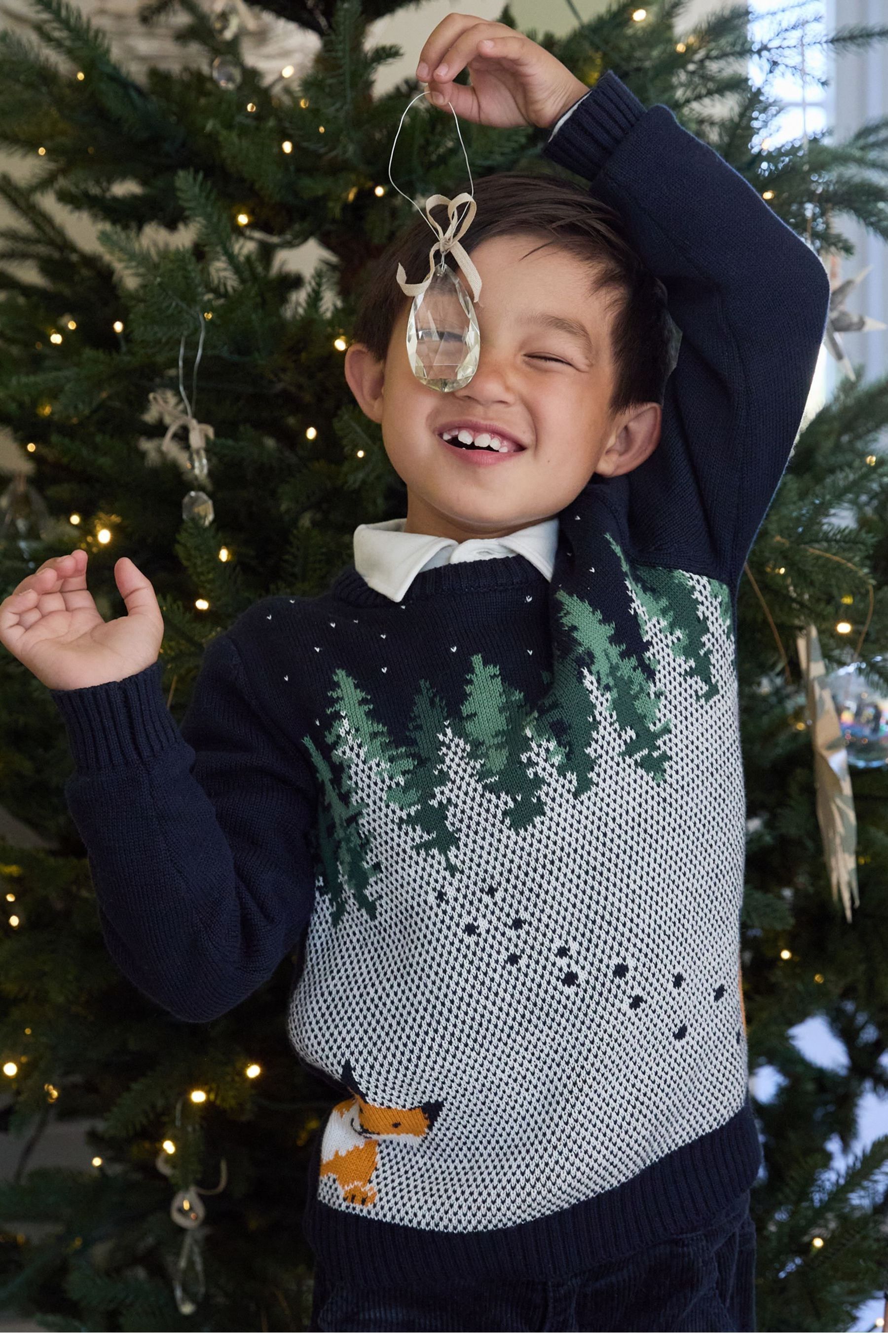 Acheter Bleu Chandail Noel en coton biologique Polarn O. Pyret from Next Canada