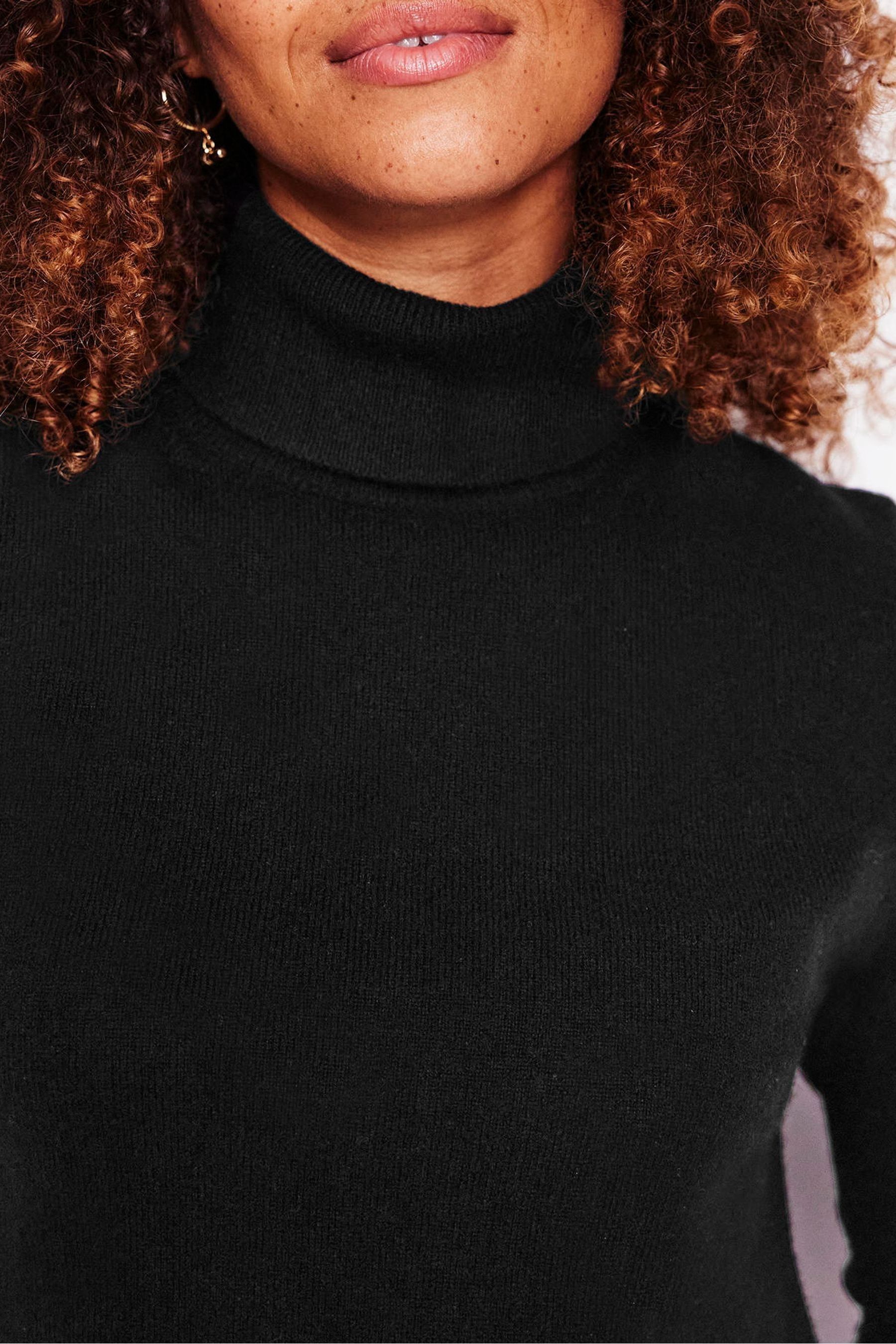 Buy Boden Black Eva Cashmere Roll Neck Jumper from Next Luxembourg
