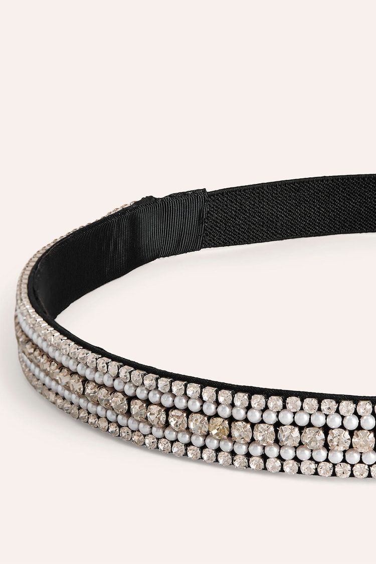 Boden Black Embellished Waist Belt - Image 2 of 3