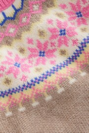 Boden Brown Eleanor Fairisle Pattern Jumper - Image 3 of 3