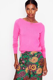 Boden Pink Eva Cashmere Boat Neck Jumper - Image 1 of 6