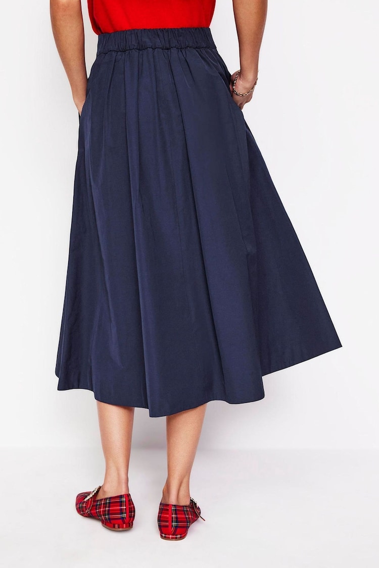 Boden Blue Isabella Taffeta Midi Skirt - Image 2 of 5