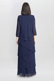 Gina Bacconi Blue Colette Jacket And Asymmetric Tiered Dress - Image 2 of 7