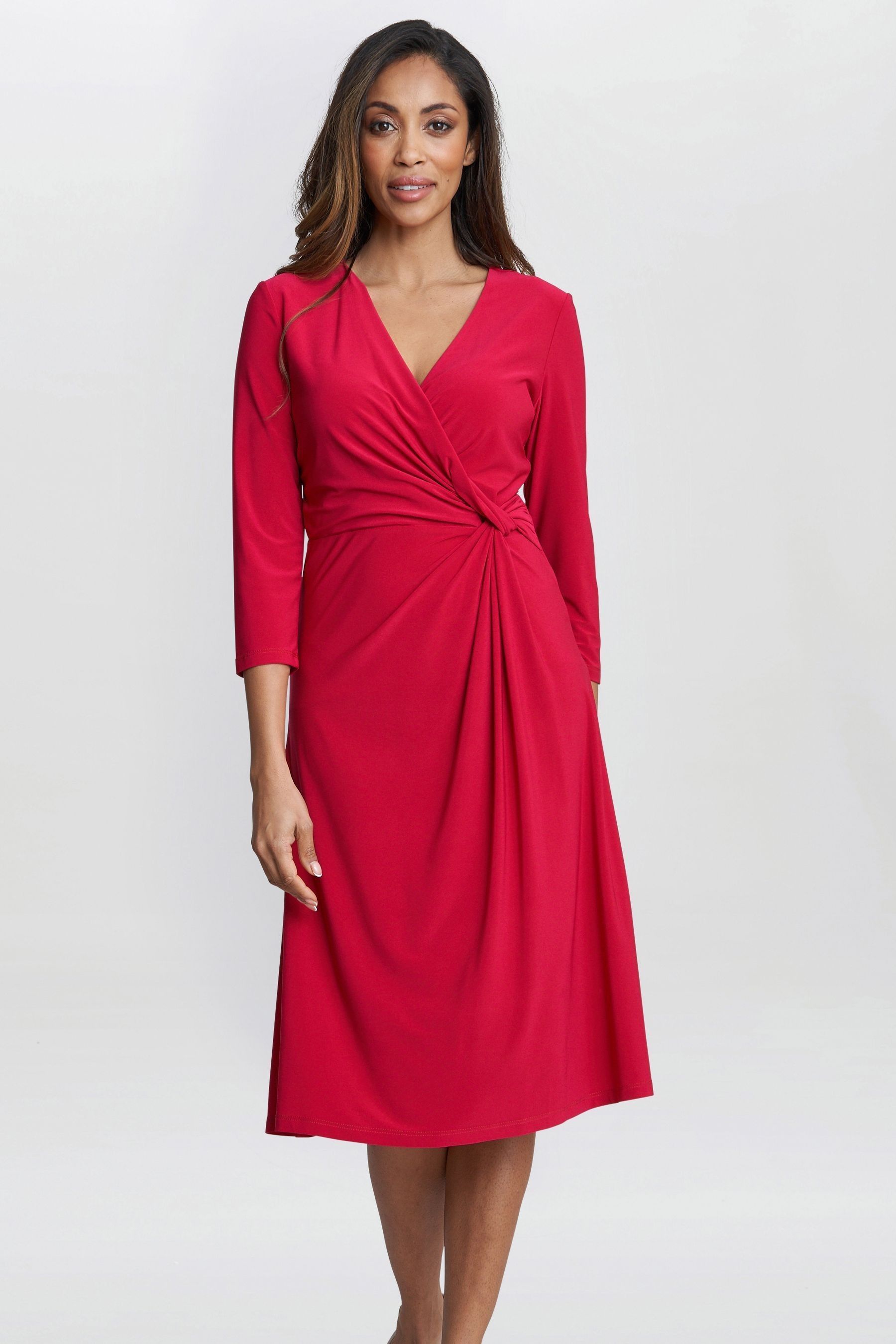 Buy Gina Bacconi Red Antonia Jersey Wrap Dress from Next Luxembourg