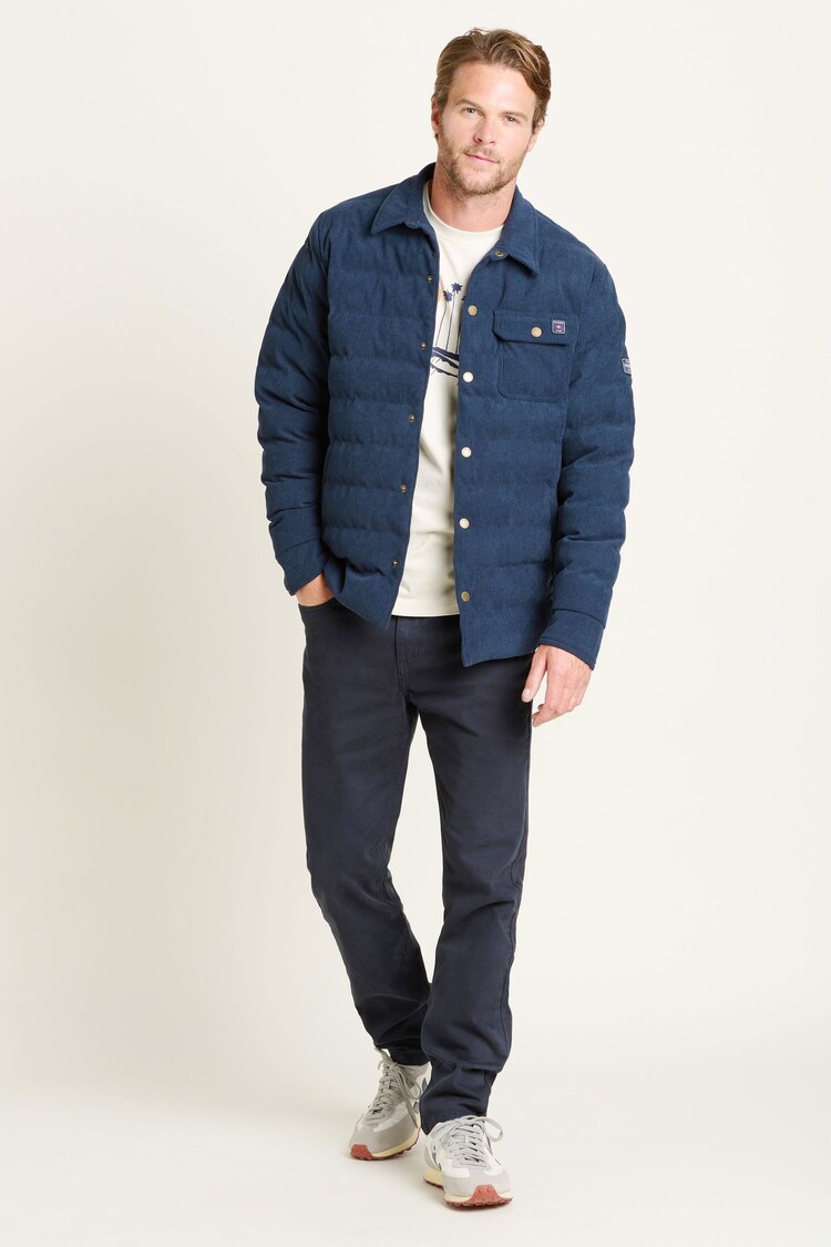 Brakeburn Blue Quilted Corduroy Shacket - Image 5 of 5