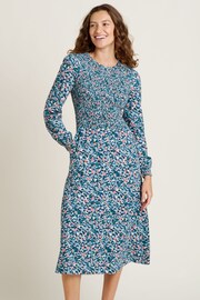 Brakeburn Blue Brushed Leopard Midi Dress - Image 2 of 5