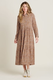 Brakeburn Orange Painted Spot 100% Cotton Maxi Dress - Image 2 of 6