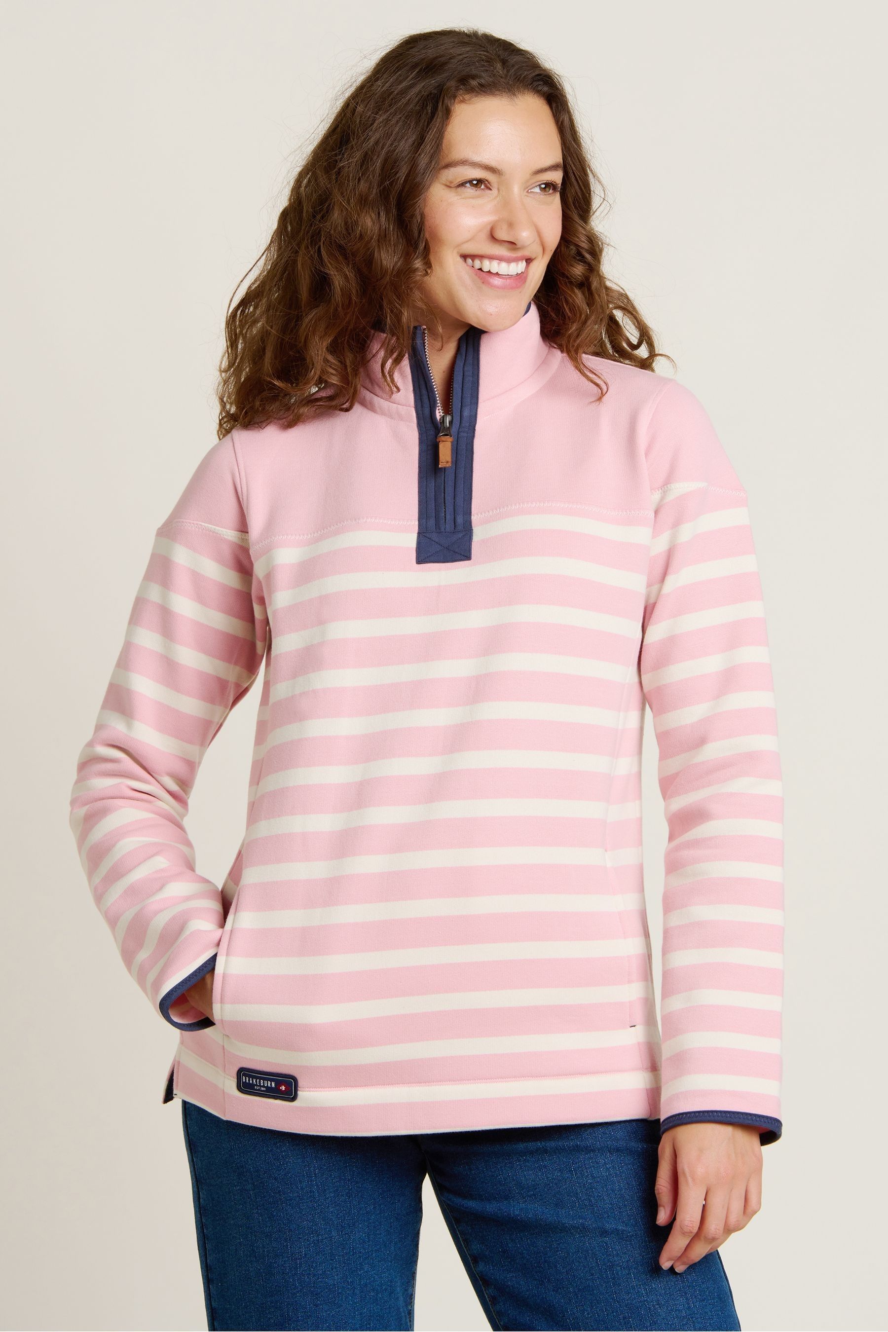 Cotton quarter zip sweatshirt hot sale