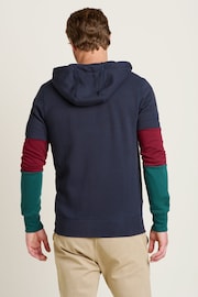 Brakeburn Blue Colour Block Zip Thru Hoodie - Image 2 of 5