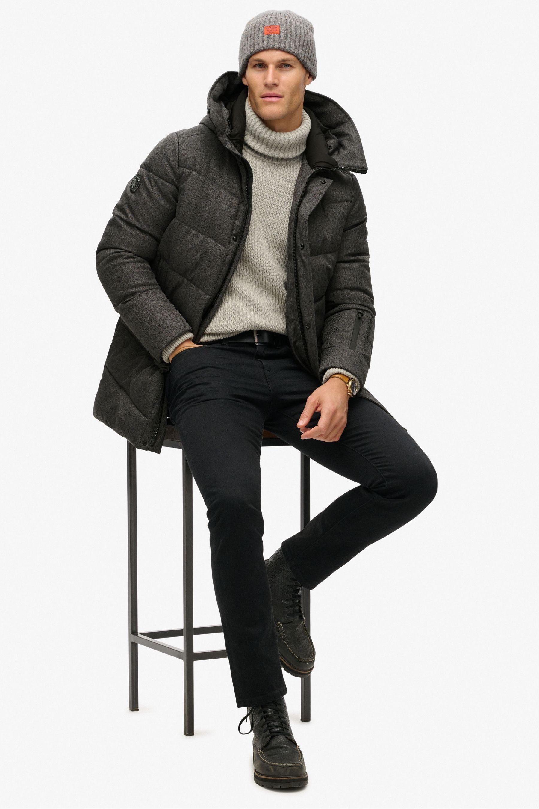Superdry grey jacket sale