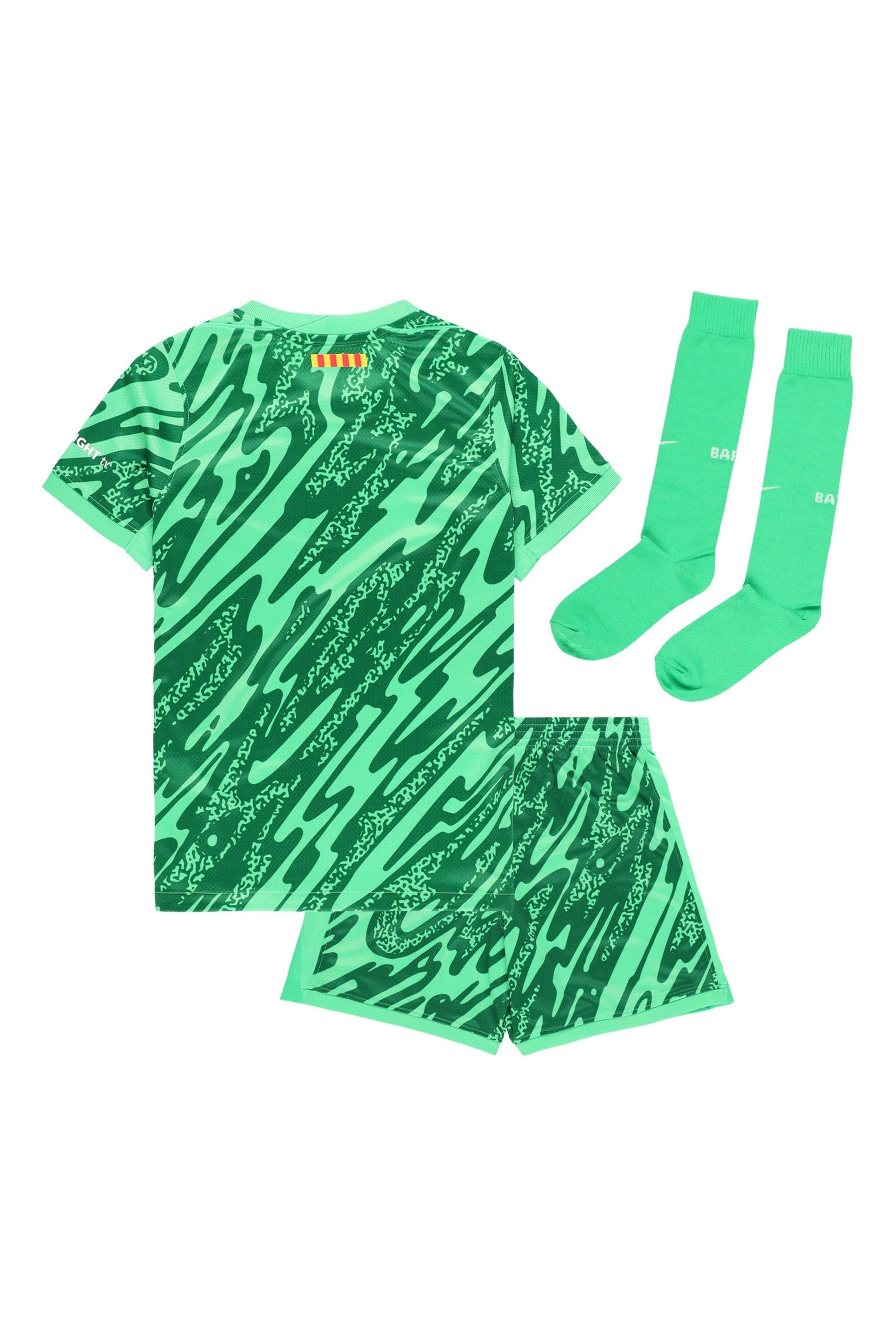 Barcelona goalkeeper kit kids outlet