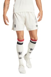 adidas White Manchester United Third Authentic Change Shorts 2024-25 - Image 1 of 4