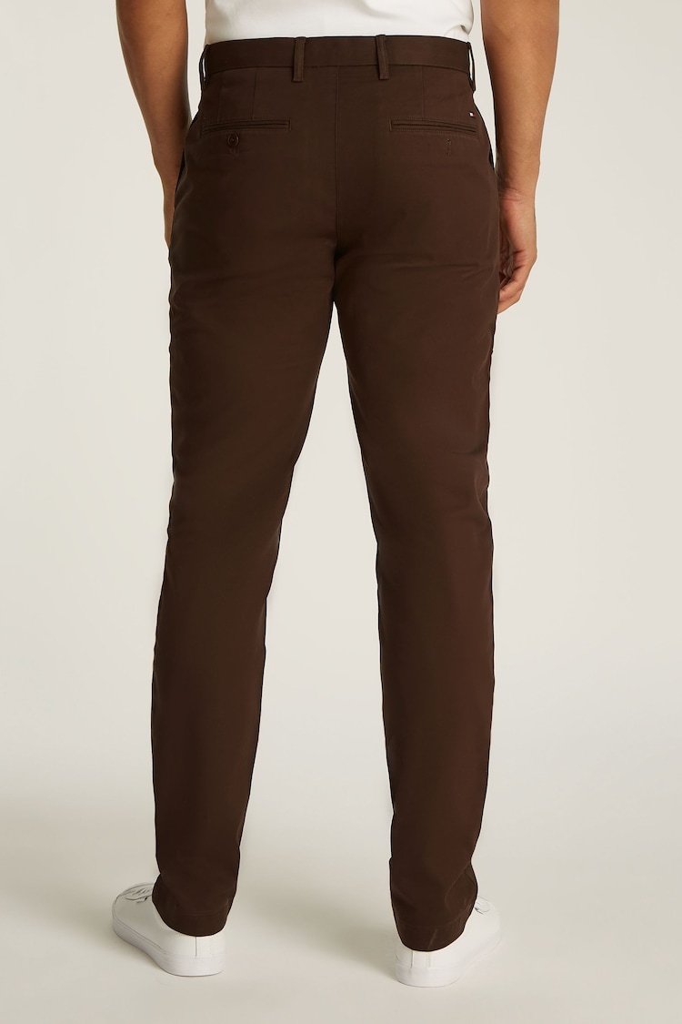 Tommy Hilfiger Brown Denton Pima Cotton Chino Trousers - Image 2 of 5