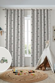 Sophie Allport Soft Grey On the Farm Made to Measure Curtains - Image 1 of 5