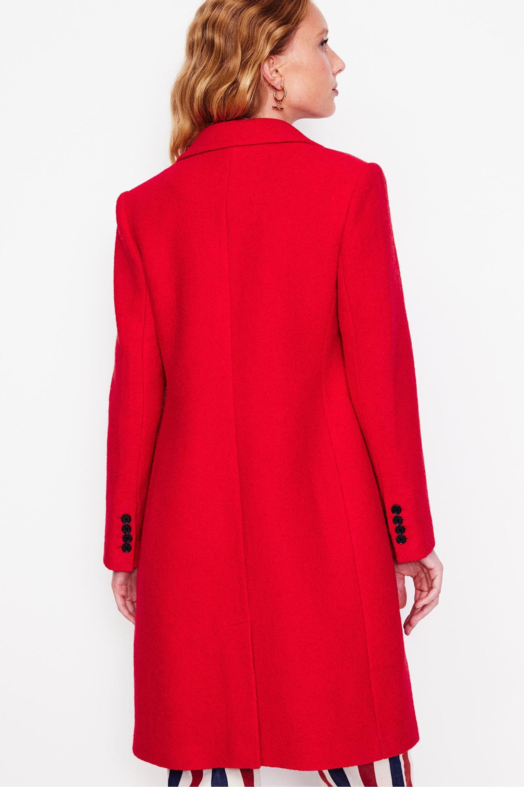 Buy Boden Red Petite Chichester Textured Coat from Next Luxembourg