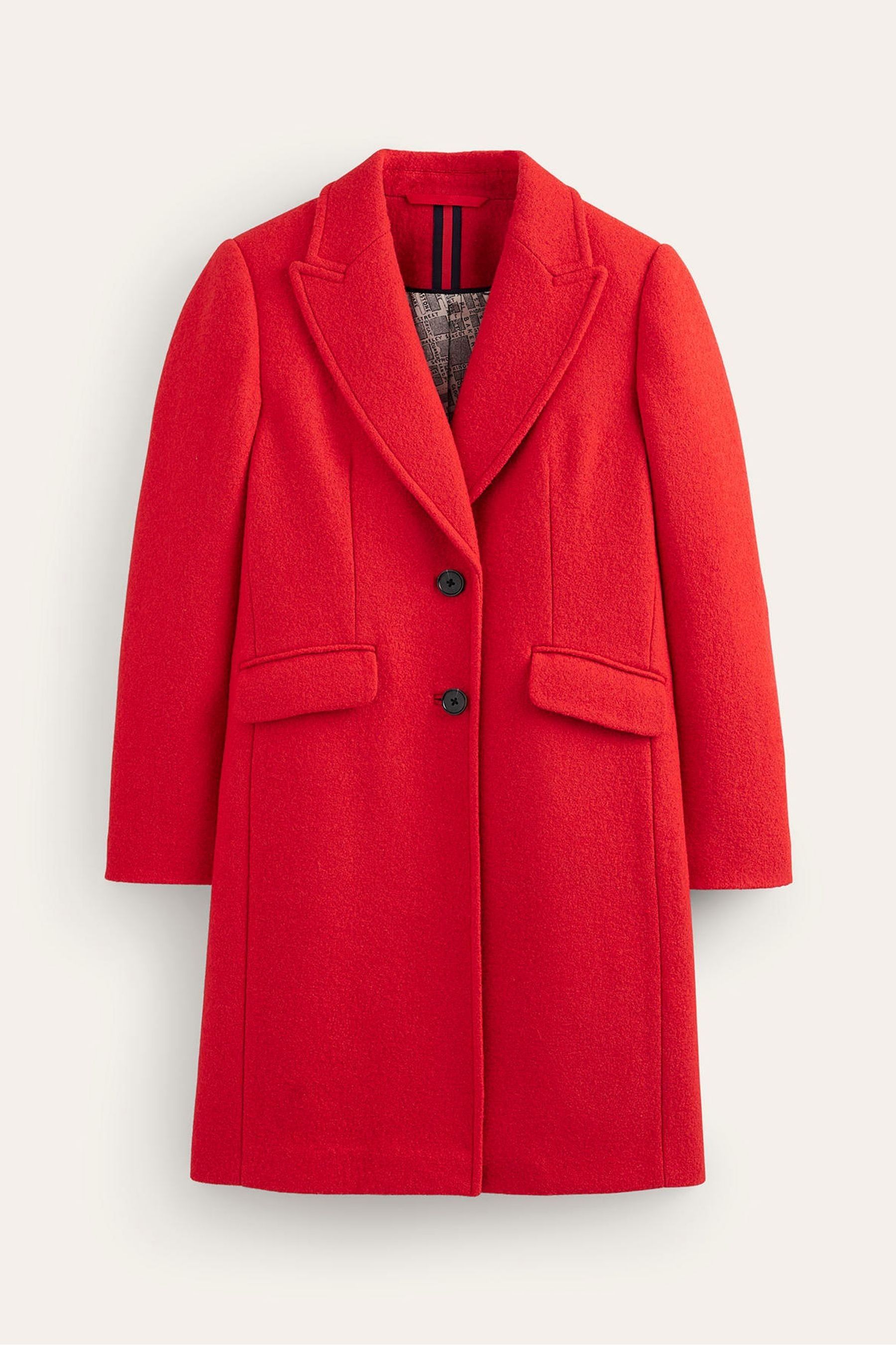 Buy Boden Red Petite Chichester Textured Coat from Next Luxembourg